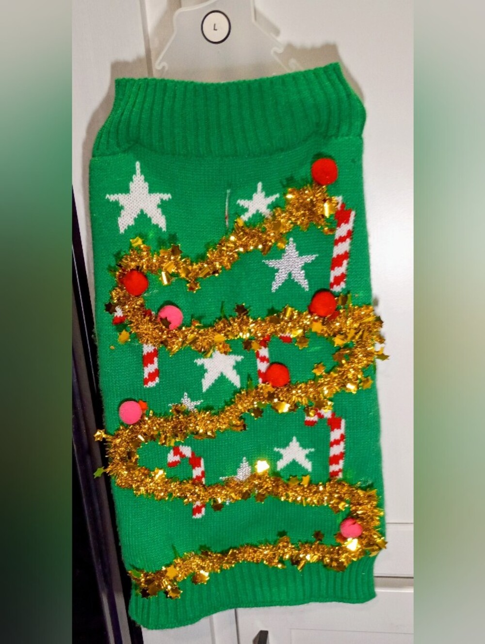 Ugly Dog Sweater NORTH PAW LG Christmas Tree Faux Fur Green BRAND-NEW w/tags